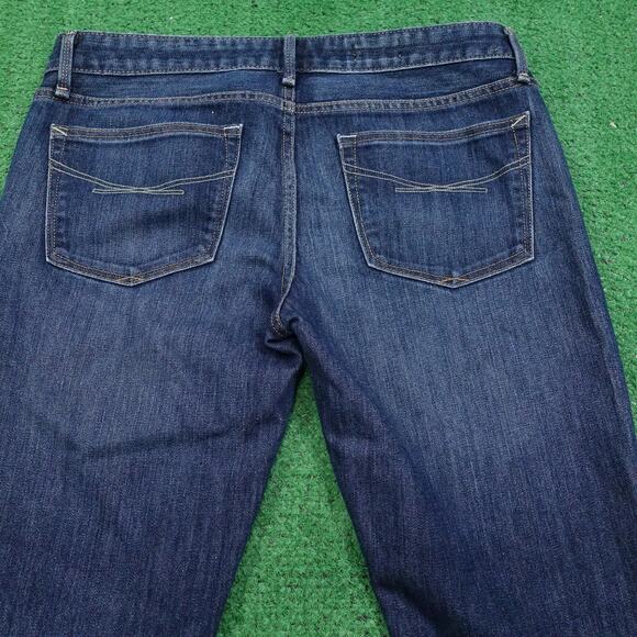 Gap 1969 Jeans Womens 10 Blue Real Straight Dark Wash Stretch Ankle 30/10A Denim - Picture 5 of 9